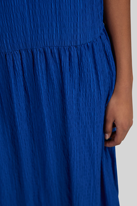 COBALT RECYCLED WAFFLE FABRIC LONG DRESS 5