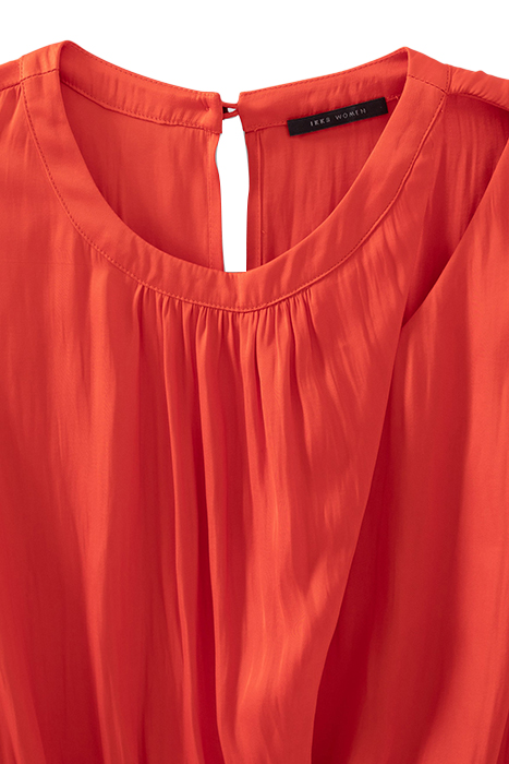 ORANGE RECYCLED BLOUSE WITH PEPLUM 7