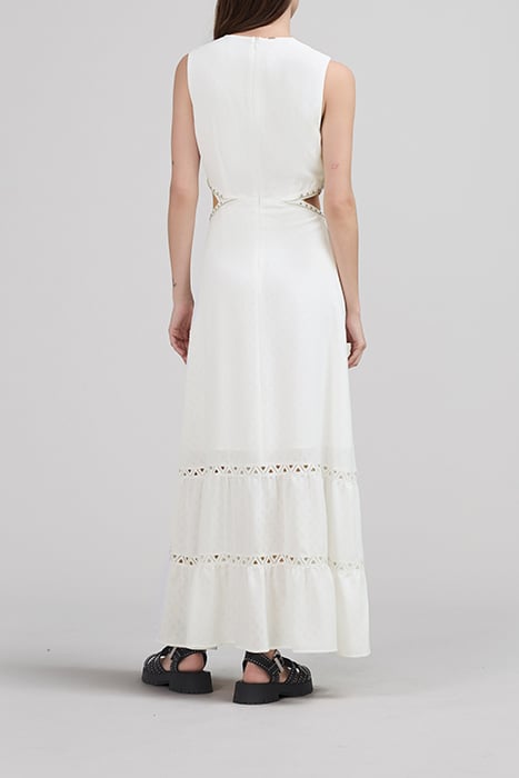 RECYCLED WHITE LONG DRESS 2