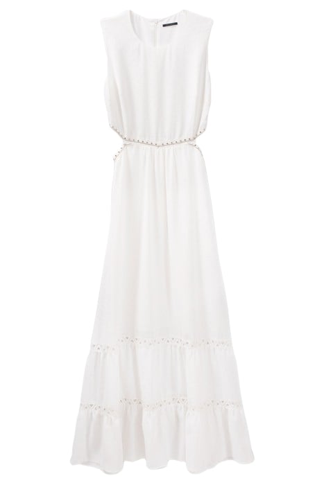 RECYCLED WHITE LONG DRESS 3