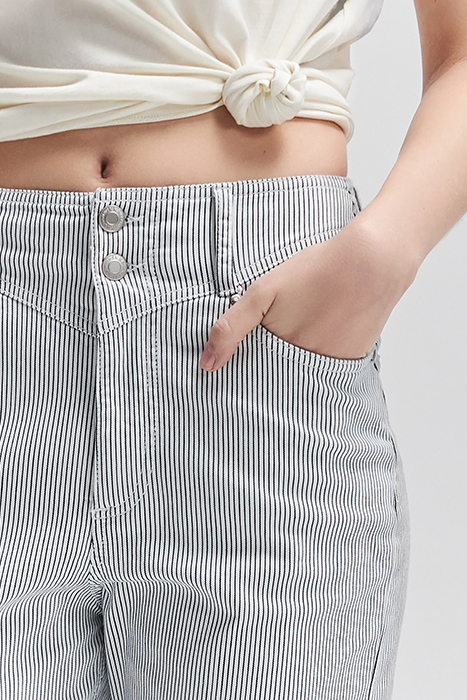 OFF-WHITE RECYCLED SLOUCHY JEANS WITH THIN STRIPES 5