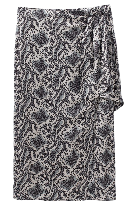 OFF-WHITE SATIN SKIRT WITH GRAPHIC PYTHON PRINT 4