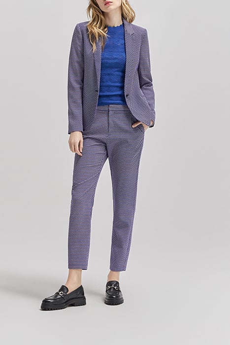 WHITE LENZING™ ECOVERO™ JACKET WITH OPTIC PRINT 3