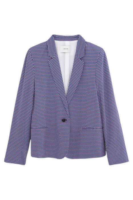 WHITE LENZING™ ECOVERO™ JACKET WITH OPTIC PRINT 4