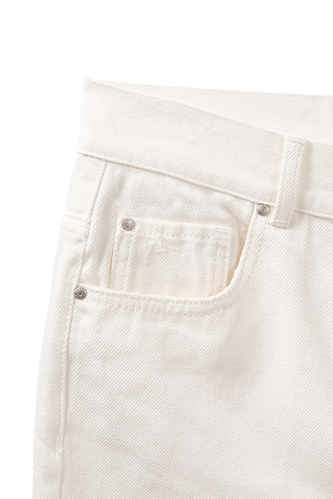 OFF-WHITE BOYFRIEND JEANS WITH FRINGED CUFFS 5