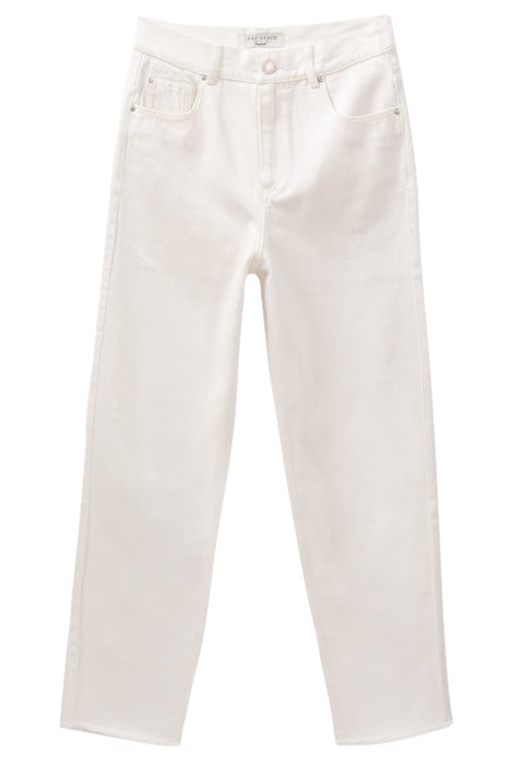 OFF-WHITE BOYFRIEND JEANS WITH FRINGED CUFFS 4