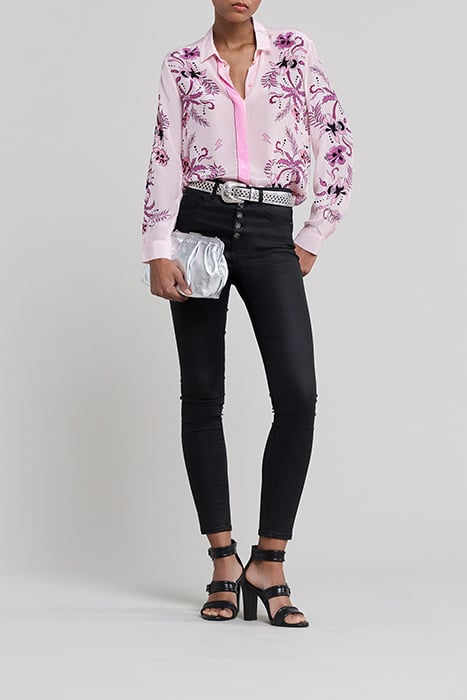 PINK SHIRT WITH FLOWER & PALM-TREE PRINT 3