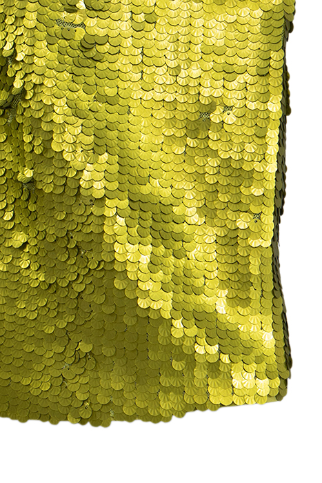 LIME GREEN METALLIC SEQUIN RECYCLED TOP 7