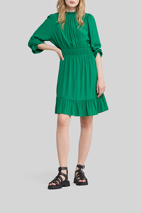 MINT UPCYCLED DRESS WITH RUFF COLLAR 3