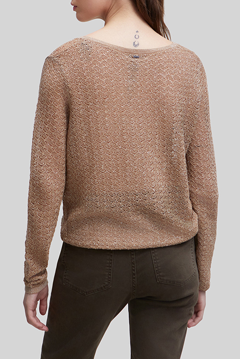 SESAME LUREX DECORATIVE OPENWORK KNIT SWEATER 2