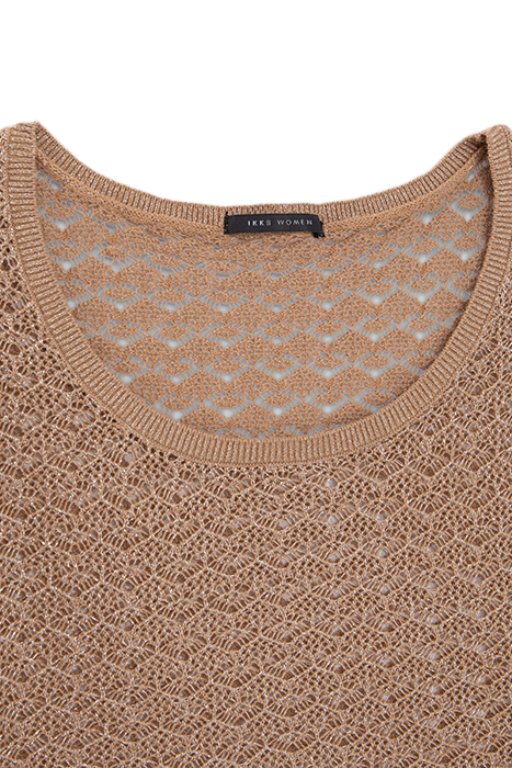 SESAME LUREX DECORATIVE OPENWORK KNIT SWEATER 5