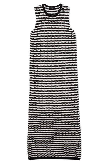 SAILOR-STRIPE OPENWORK KNIT LONG DRESS 3