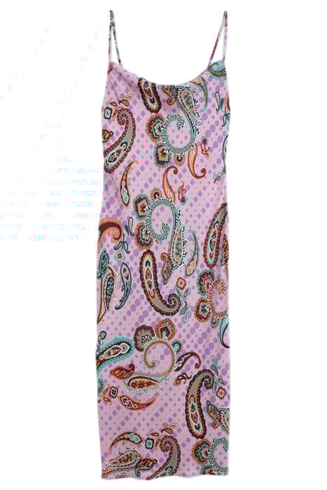 MARSHMALLOW RECYCLED DRESS WITH XL PAISLEY PRINT 3