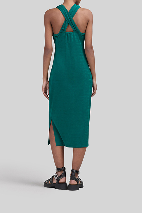 EMERALD CROSSOVER MIDI DRESS 2