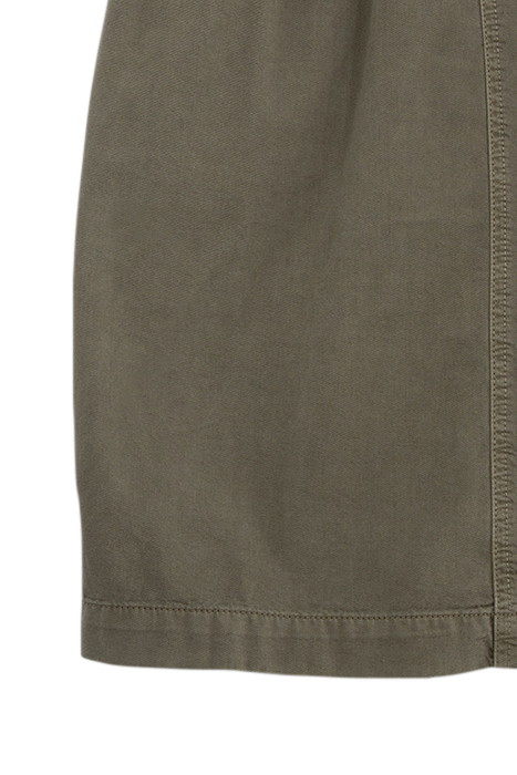 KHAKI DRESS WITH ASYMMETRICAL COLLAR 9