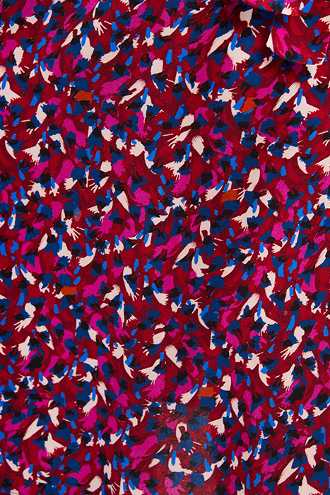 DARK RED TACHIST PRINT DRESS 7