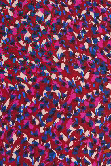 DARK RED TACHIST PRINT TOP 6