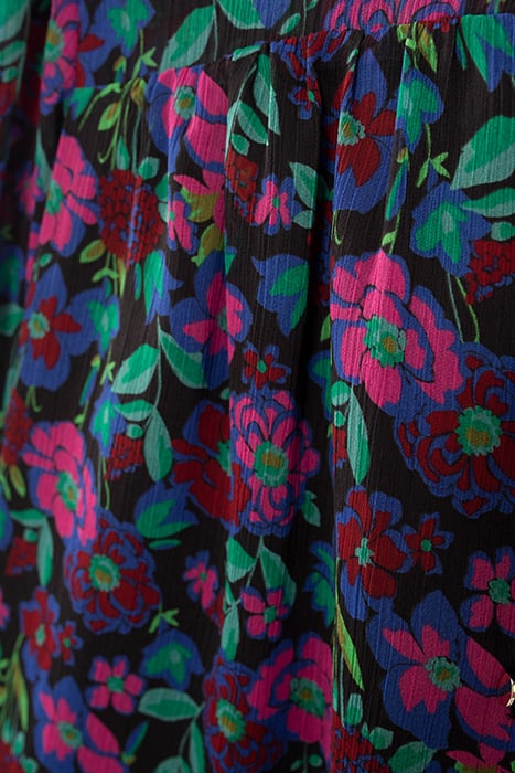 RASPBERRY BLOUSE WITH COLOURED FLORAL PRINT 7