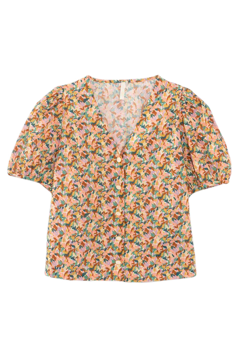 SALMON PINK TOP WITH FLORAL PRINT 4