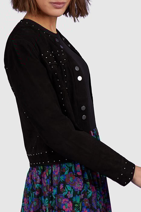 BLACK SUEDE STUDDED JACKET 4