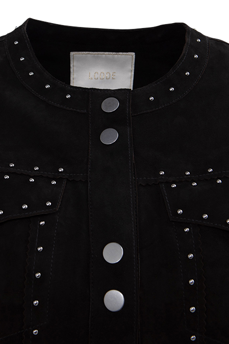 BLACK SUEDE STUDDED JACKET 6