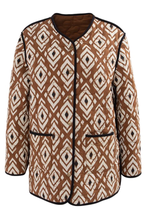 CAMEL/ETHNIC MOTIF REVERSIBLE COAT 4