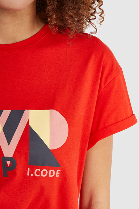 CRIMSON RED T-SHIRT WITH XL SLOGAN 7