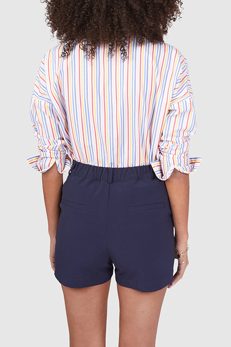 CRIMSON RED SHIRT WITH COLOURED STRIPES 2