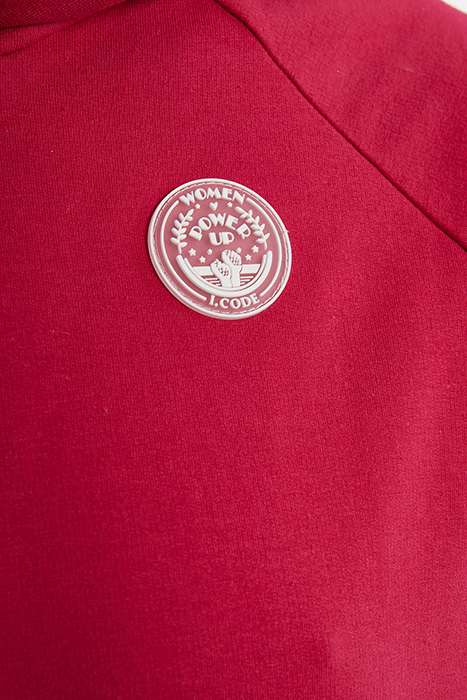 MAGENTA, FRESH PINK AND WHITE HOODIE 6