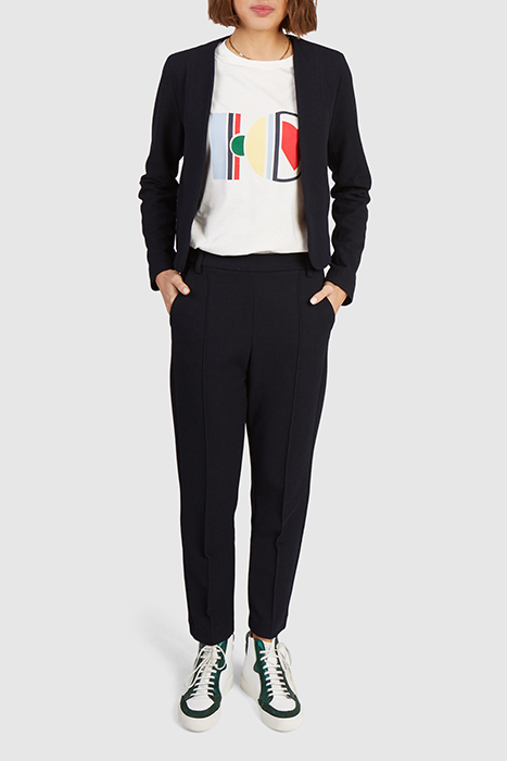 NAVY KNIT TROUSERS 3