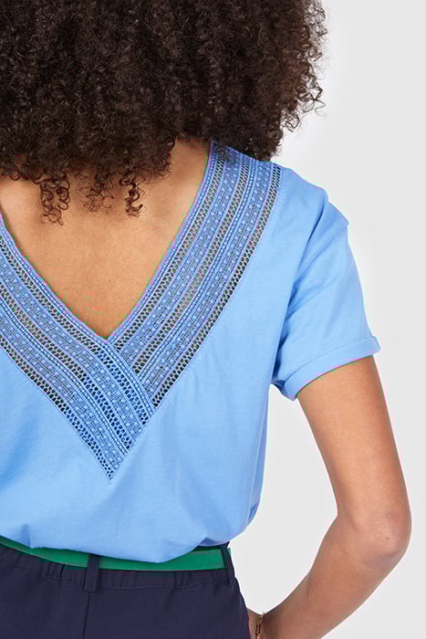 AZURE REVERSIBLE T-SHIRT WITH LACE 2