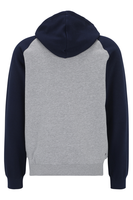 SLABAT GRAPHIC HOODIE MEDIUM GREY MELANGE-BLACK IRIS 2