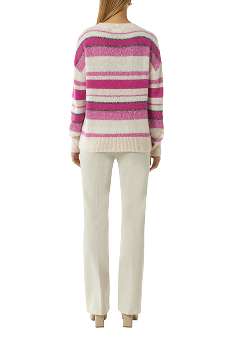 COMMA PULLOVER WHITE-PINK STRIPS 2
