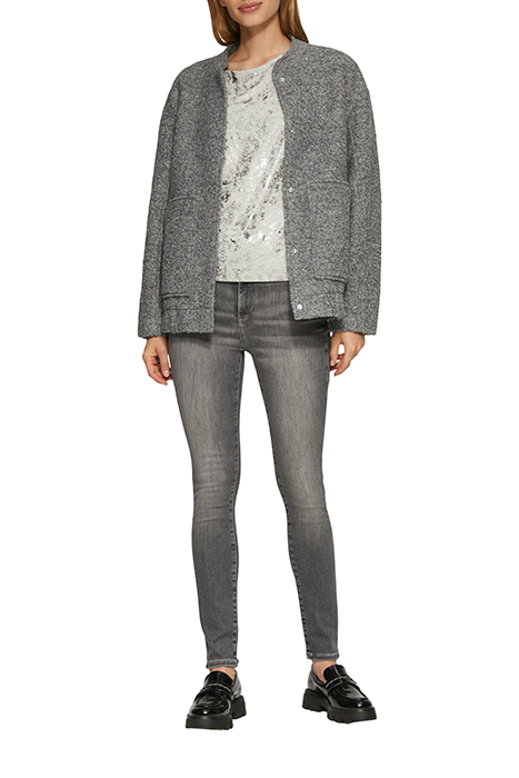 S.OLIVER T-SHIRTS GREY/BLACK 4