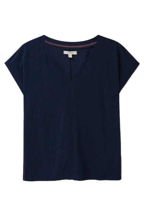 NELLY NOTCH NECK TEE DARK NAVY 3