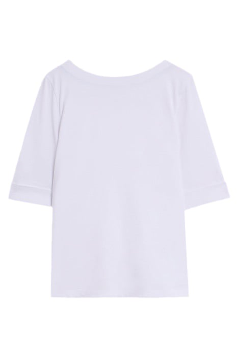 SYDNEY BOAT NECK TEE BRILLIANT WHITE 4