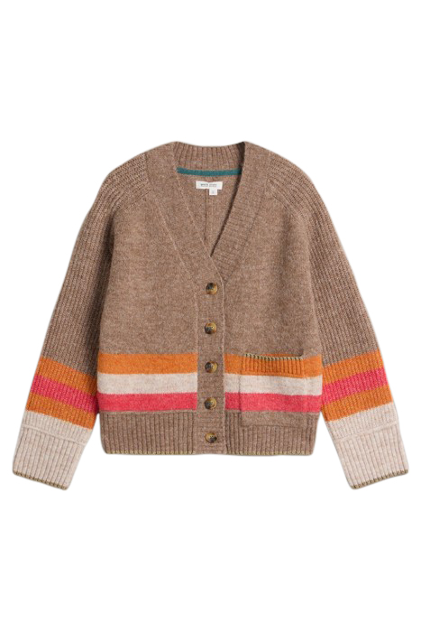 JUDI STRIPE CARDI NATURAL MULTI 3