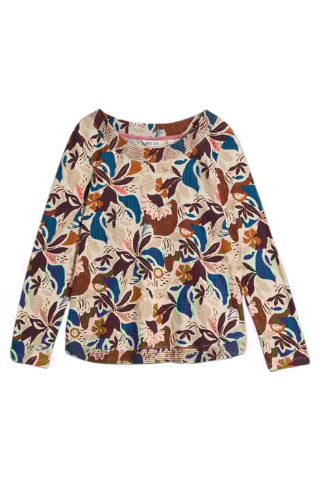 LONG SLEEVE WEAVER TEE NATURAL PRINT 3