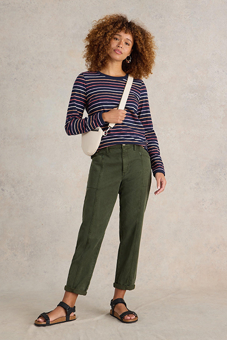 CLARA STRIPE LS TEE NAVY MULTI 3