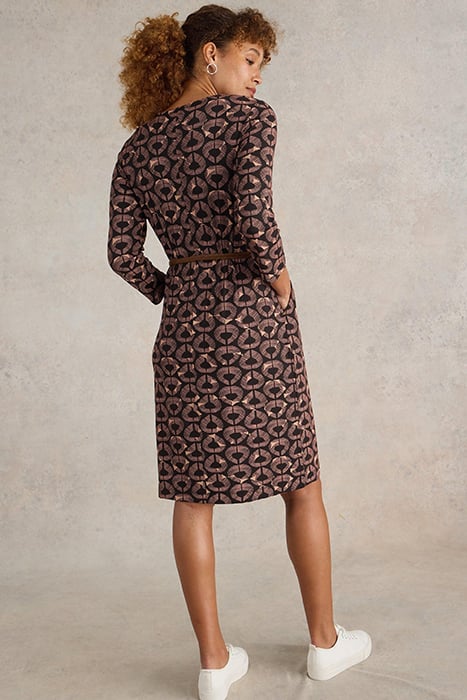TALLIE JERSEY DRESS BLACK PRINT 2