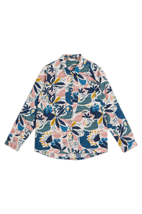 SOPHIE ORGANIC COTTON SHIRT IVORY PRINT 1