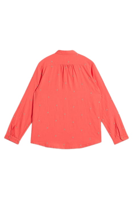 SOPHIE ORGANIC COTTON SHIRT BRIGHT PINK 5