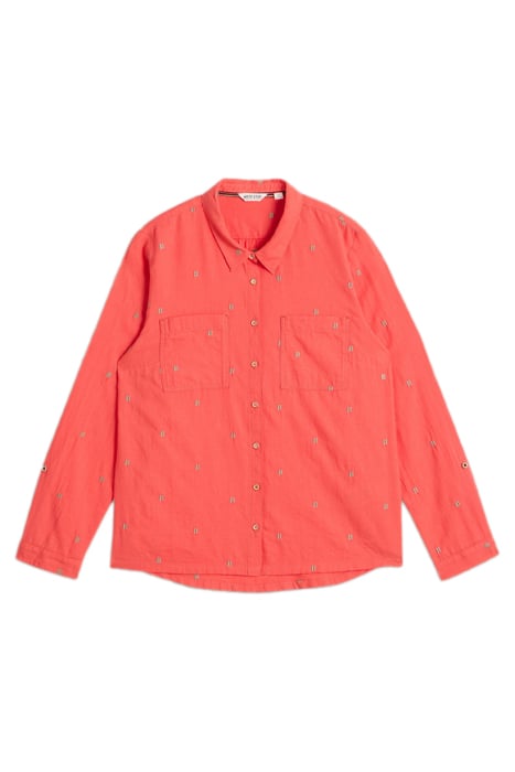SOPHIE ORGANIC COTTON SHIRT BRIGHT PINK 4