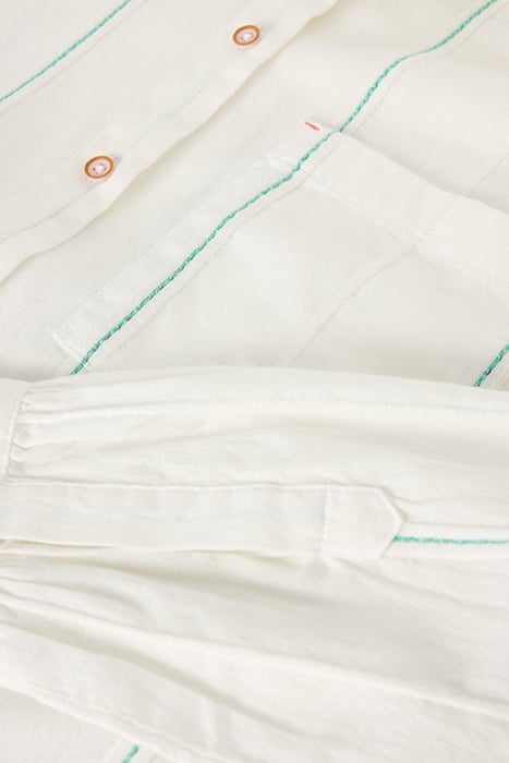 LAUREL LONGLINE COTTON SHIRT IVORY MULTI 6