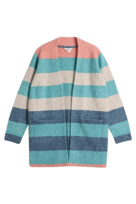ERIN STRIPE LONGLINE CARDI BLUE MULTI 3