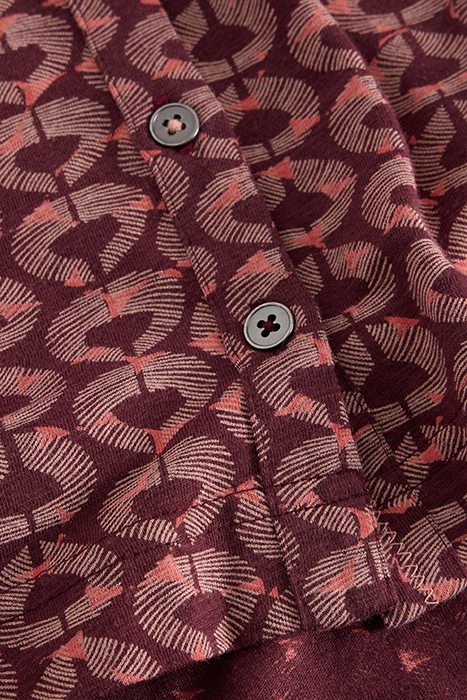 ANNIE JERSEY SHIRT CLARET MULTI 6