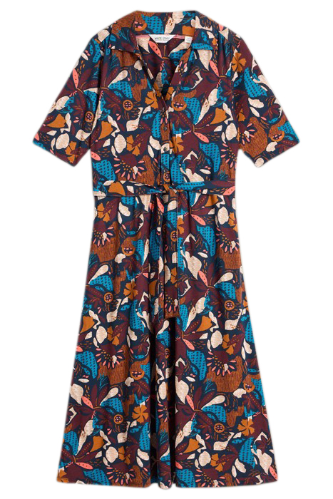 AVA JERSEY MIDI DRESS NAVY PRINT 3