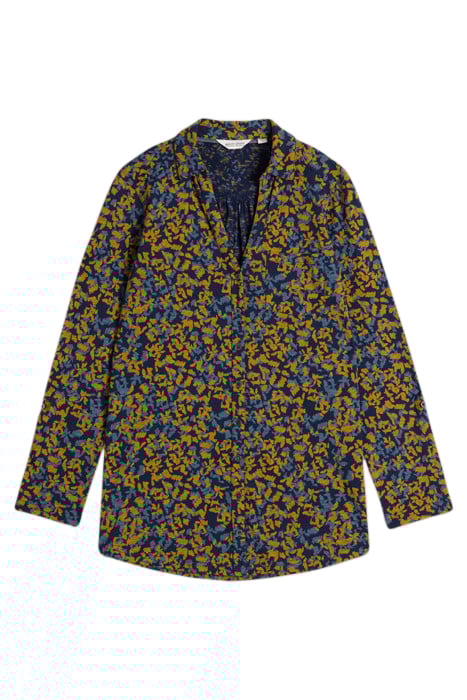 ANNIE LONGLINE SHIRT NAVY PRINT 3