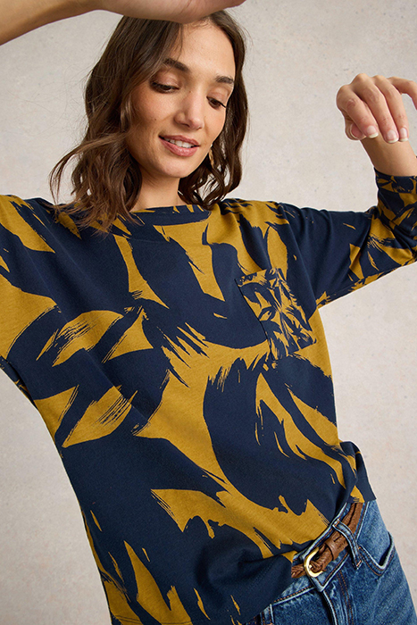 DEMI DOLMAN TOP CHARTREUSE PRINT 4