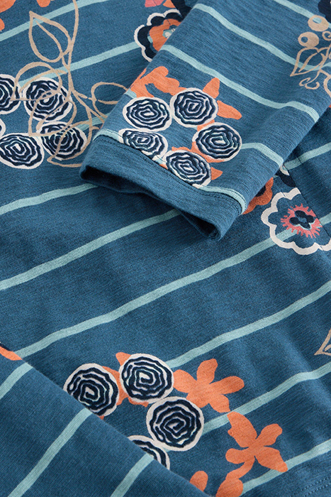 NELLY LS TEE BLUE PRINT 6